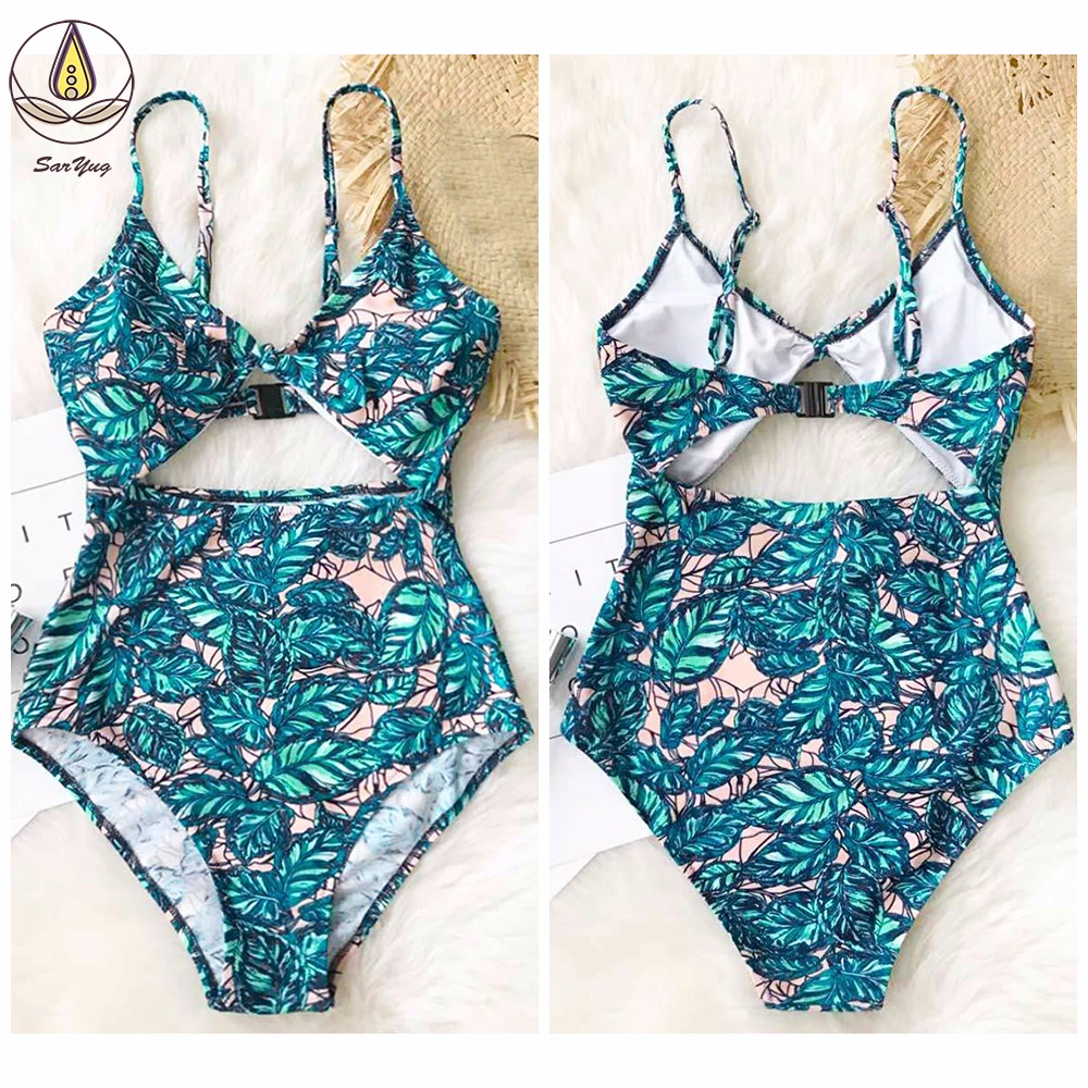 

Sexy One Piece Swimsuit Print High Waist Bikini 2019 Women Push Up Brazilian Bikinis Halter Bathing Suit Women For Girl Female