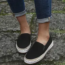 Демисезонный Женская прогулочная обувь модные Повседневное однотонные Цвета слипоны на плоской подошве; лоферы, кожаные туфли на открытом воздухе элегантная обувь