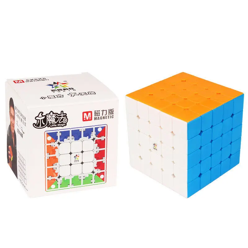 Yuxin Немного магии Скорость 5x5x5 Магнитная Magic Cube милые крошечные Stickerless быстро ультра-гладкой кубар-Рубик на скорость игрушки