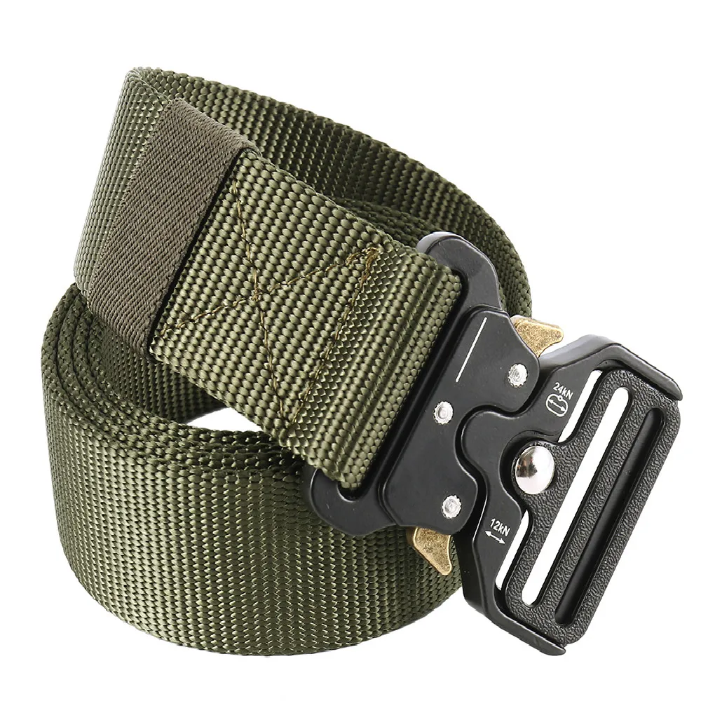 

Tactical Belts Nylon Military Waist Metal Buckle Adjustable Heavy Duty Training Hunting Accessories Men Outdoor Hiking Support