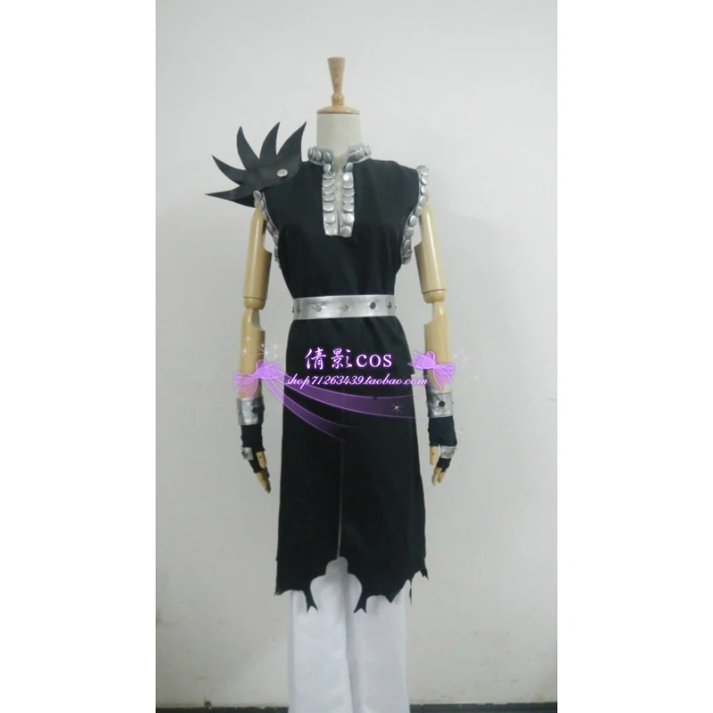 Fairy Tail Mage Iron Dragon Slayer Gajeel Redfox Black Steel Kurogane Outfit Anime Cosplay Costume F008 | Тематическая одежда и