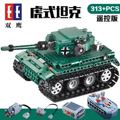 

C51018 German Tiger Tank RC 313Pcs Building Blocks Toys for Children Technic Weapon education model