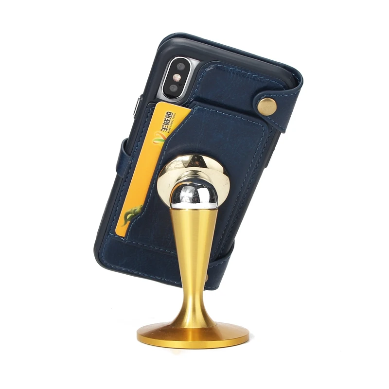 Съемный магнитный откидной Чехол и кошелек с подставкой для iphone X PU кожаный чехол