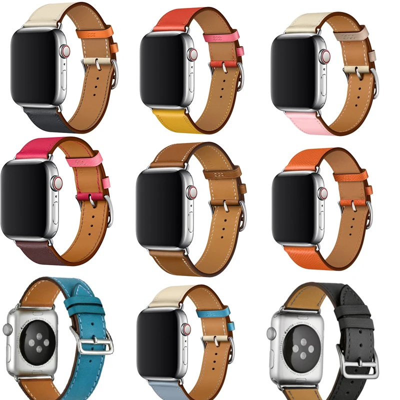 

for iwatch wristband Series 3/2/1 Genuine Leather Leather strap For Apple Watch band Series 4 Single Tour 38mm 42mm 40mm 44mm