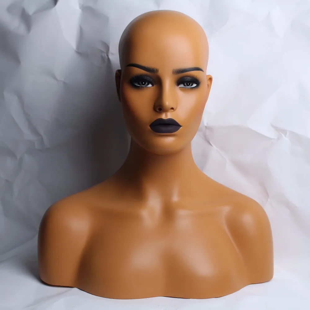 

Female Realistic Fiberglass Mannequin Head Bust Sale For Wig Jewelry And Hat Display