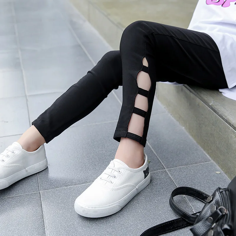 Kids Girls Leggings Cotton Pants Spring Fall Children Girls Trousers Kids Ripped Pants Leggings Girls Pants Kids Clothes Black цена Kids Girls Leggings Cotton Pants Spring Fall Children Girls Trousers Kids Ripped Pants Leggings Girls Pants Kids Clothes Black цены онлайн