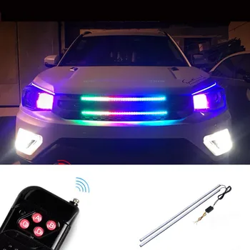 

Car Angel Eye led Strobe Warning Police light Car Truck Flashing Firemen led Flexible Front Grille light strip Remote control