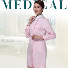 Осенне-зимняя утепленная одежда для медсестер с длинными рукавами, женское розовое и зеленое пальто, одежда для медсестер, больничная медицинская Рабочая форма