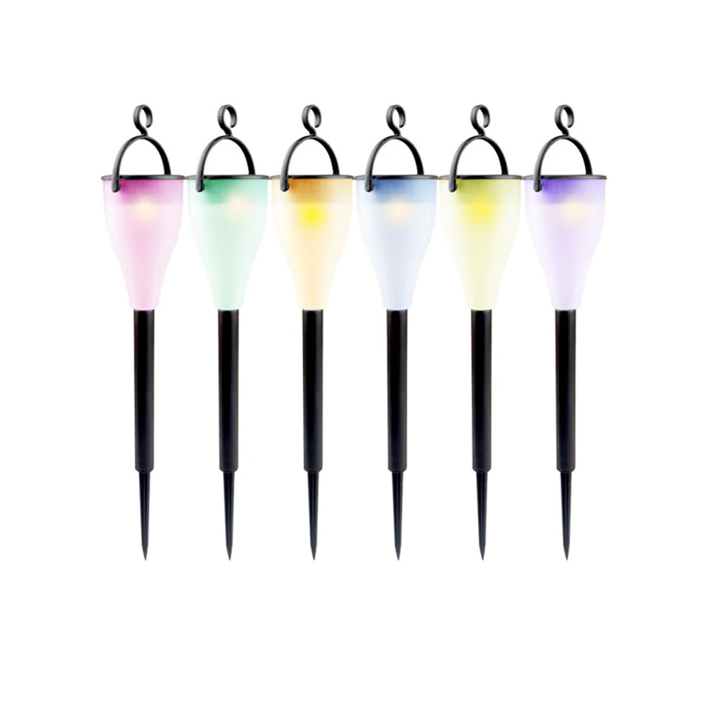

6PCS Waterproof Solar Power LED Light Outdoor Garden Decoration Colorful Lawn Landscape Lamp Energy-efficient Street Light