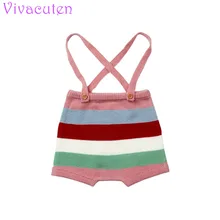 Трикотажные комбинезоны в радужную полоску для детей; летние тонкие комбинезоны для новорожденных мальчиков; полосатые пляжные костюмы; Комбинезоны для маленьких девочек; одежда