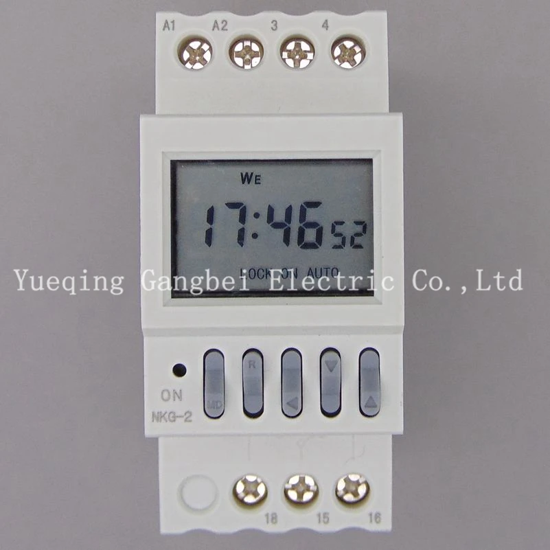 Gangbei NKG-2 LCD микрокомпьютер таймерный переключатель на DIN-рейке цифровой