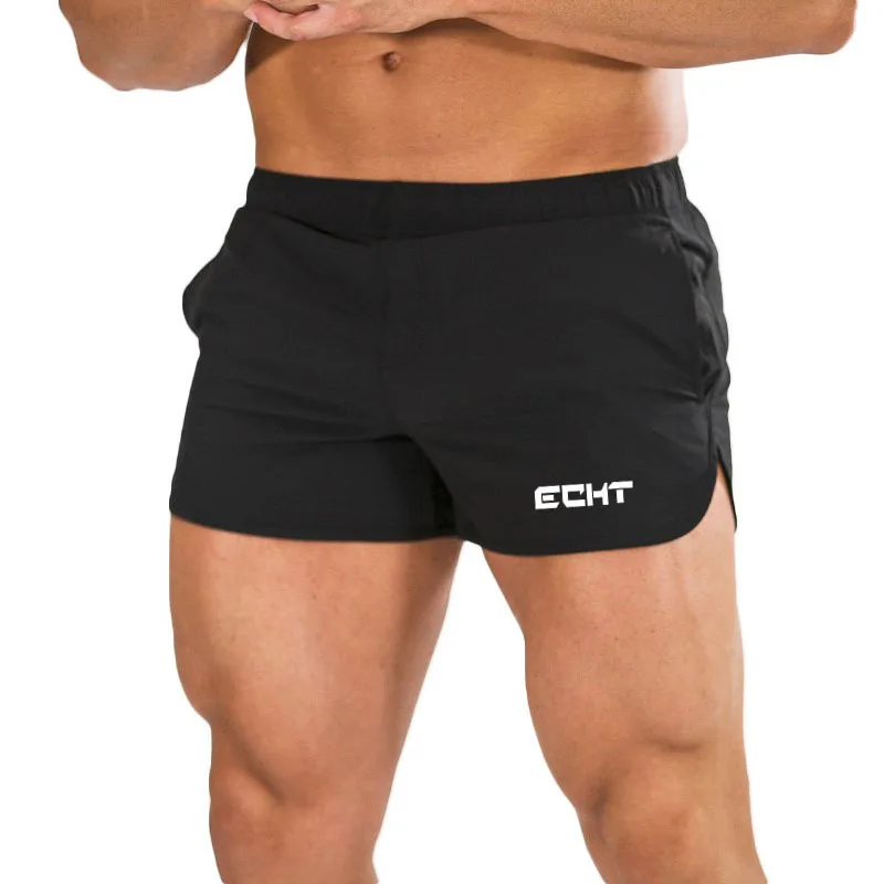 New Fashion Men Sporting Beaching Shorts Trousers Cotton Bodybuilding Sweatpants Fitness Short Jogger Casual Gyms Men Shorts - Цвет: Black