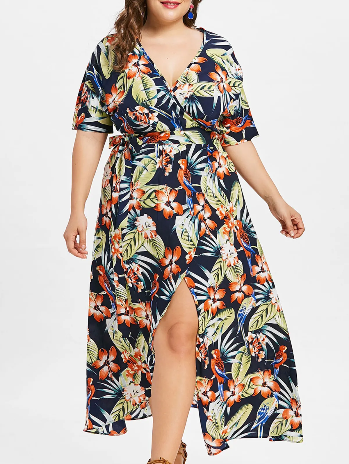 river island coral maxi dress
