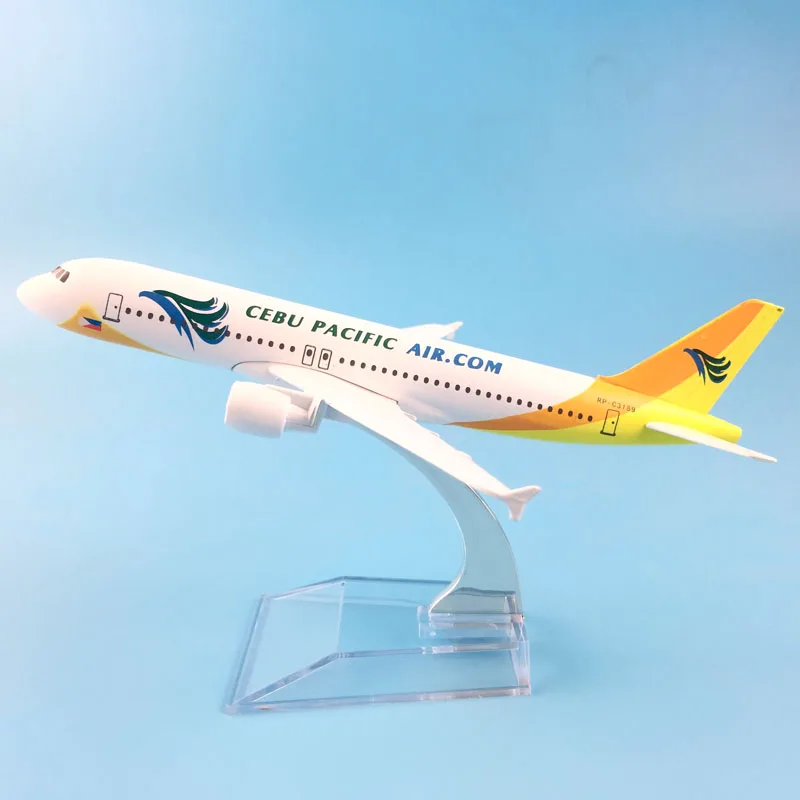 

16cm Metal Alloy Plane Model Air Cebu Pacific A320 Airways Aircraft Airbus 320 Airlines Airplane Model w Stand Gift kids toys