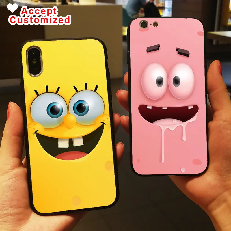 

SpongeBob Cover Case for iPhone 11 Pro 5 5S SE 10 X XS Max XR 6 6S 7 8 Plus Samsung Galaxy Note 8 9 10 S8 S9 S10 Plus S10E