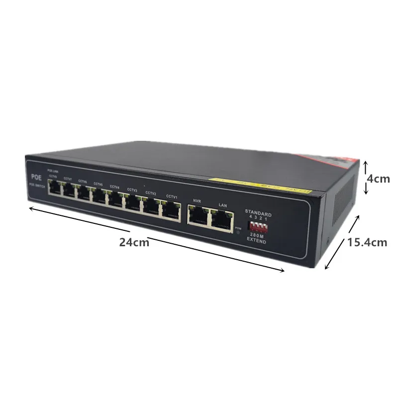 ANDDEAR BO7 48В 8 портовый гигабитный неуправляемый poe коммутатор 8*10/100 Мбит/с POE poort