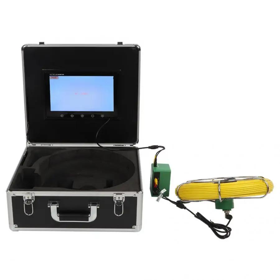 100 240 В труба инспекционная видеокамера 10 &quotLCD 6LED 20 м кабель канализационная
