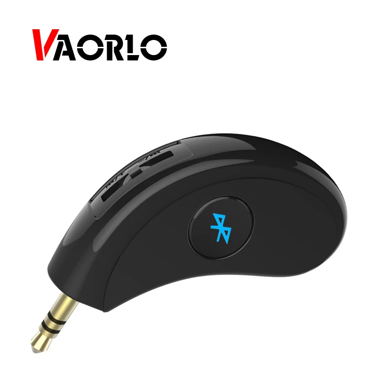 VAORLO Handsfree Wireless Car Bluetooth Receiver Car Kit AUX Output Stereo Bluetooth Music
