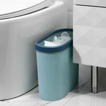 

Narrow Slender Trash Can Square Shape PP Wastebasket Without Lid Paper Basket Gap storage Garbage Bin Dustbin Holder mx4111507