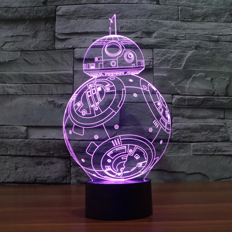

2019 New 3D Led Night Light Star Wars Lamp Novelty Robot USB Touch Switch Table Lamp Creative Lampara Luminaria Home Decor