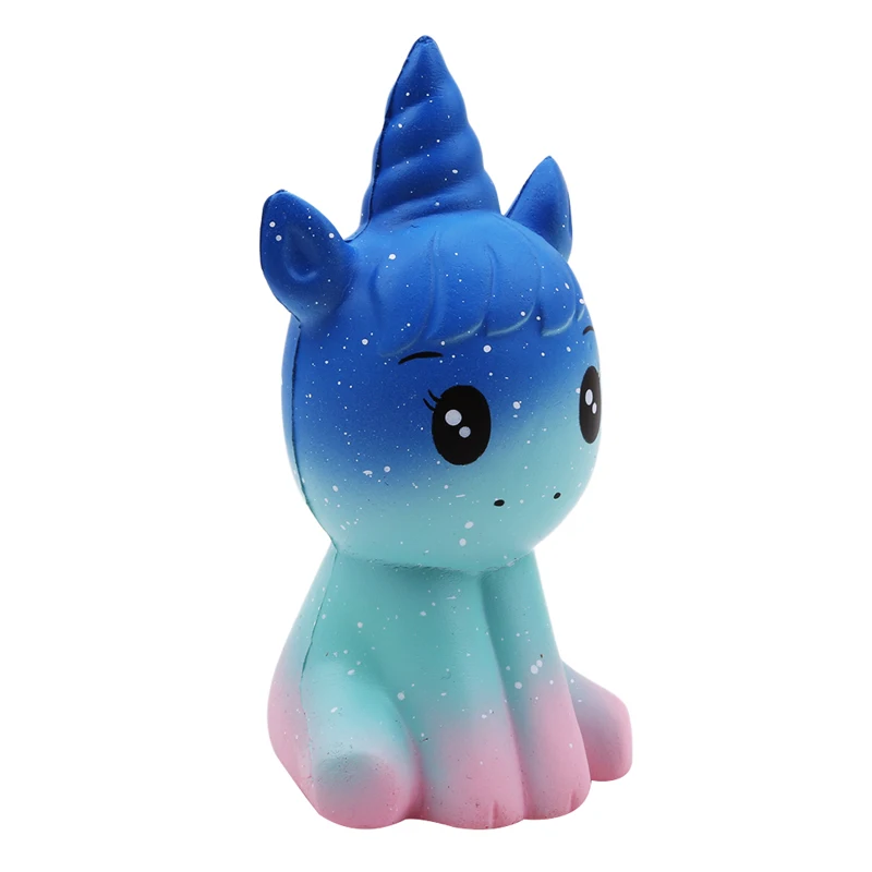 Новинка 2018 Jumbo Kawaii милый Радужный Единорог лошадь сжимается супер медленно