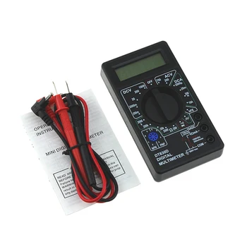 

DT830D Mini Digital Multimeter voltmeter Voltage Ampere Ohm Tester DC AC Ammeter Power Meter Test With Lead Probe Buzzer