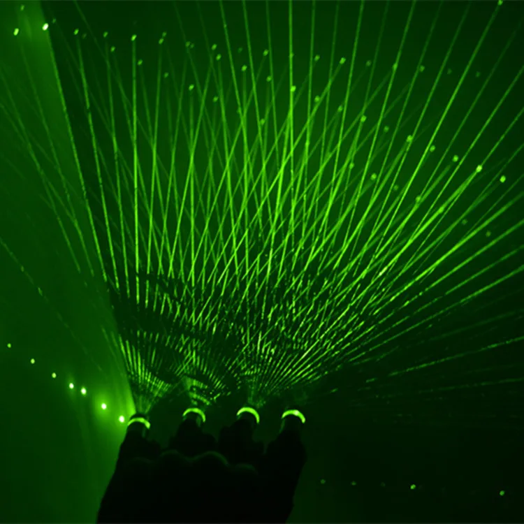 2 в 1 перчатки с встроенным зеленым лазером с 4 шт. 532nm, лазер, светодиодный сценический перчатки светящиеся перчатки для DJ Club/вечерние шоу