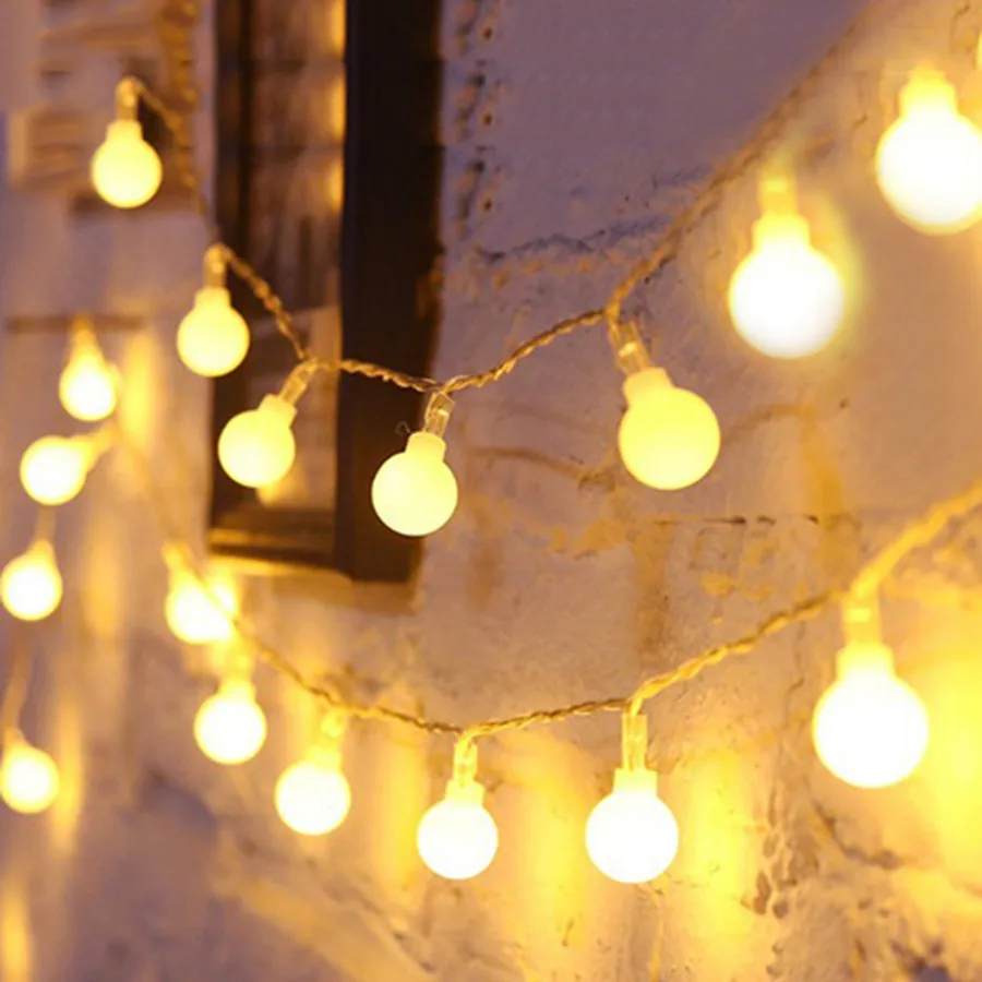 Thrisdar Outdoor 10M 20M 30M Festoon Globe Ball LED Fairy String Light Waterproof Backyard Garden party wedding Holiday Light