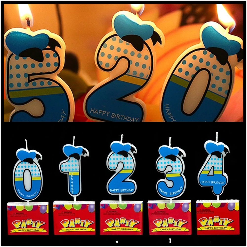 Милые свечи для мальчиков и девочек на день рождения, дизайн 5 см, высота 0-9 лет, вечерние украшения, подарок