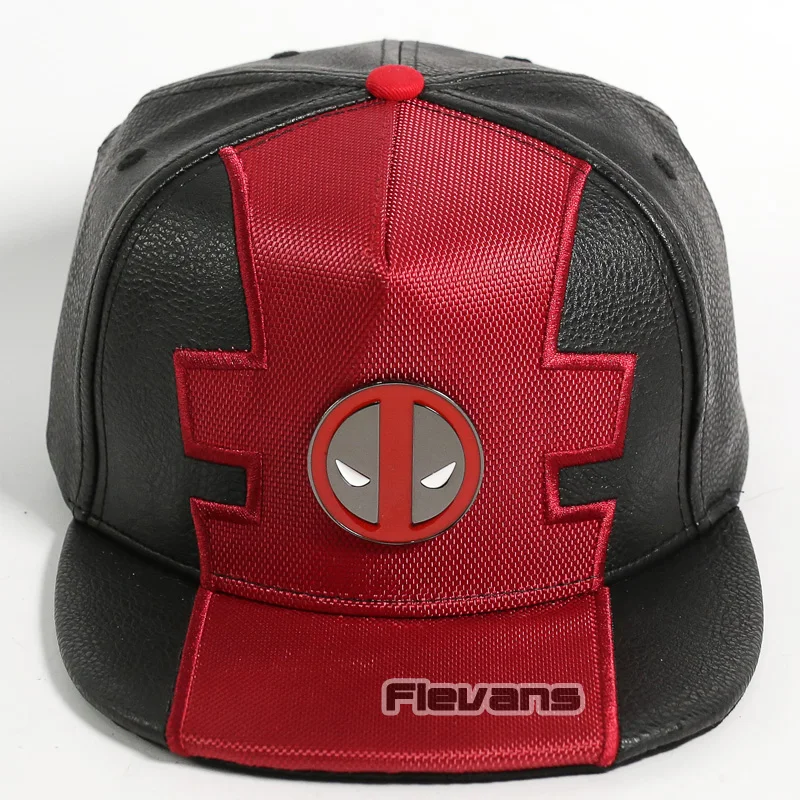 Marvel, Дэдпул, бейсболка s, крутая, модная, хип-хоп шапка, для взрослых, искусственная кожа, бейсболка для мужчин