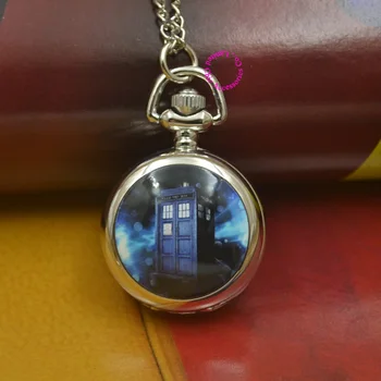 

silver Doctor Who Pocket Watch Necklace Pendant fob watches Children kid Men Women Boy girl hour wholesale hot fashion cartoon