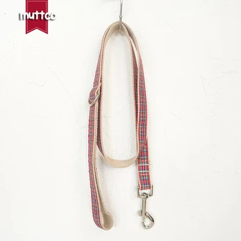

MUTTCO retailing self-design creative British style leash THE SCOTLAND plaid fashionable dog collars and leashes 5 sizes UDL012