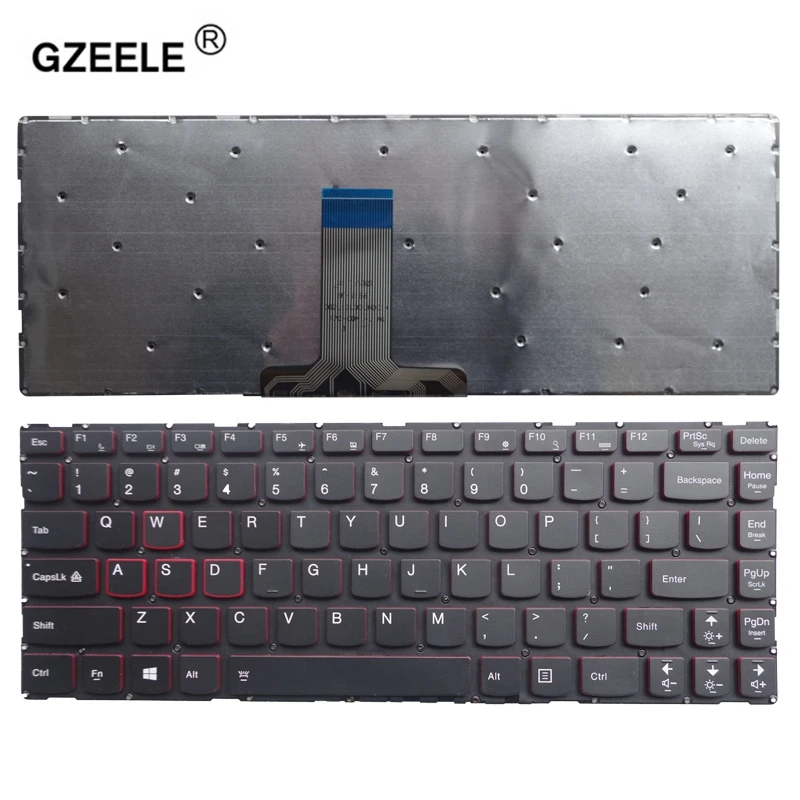 GZEELE США клавиатура для ноутбука lenovo Erazer Y40 14ISK Y40-70 Y40-70AM Y40-70AT Y40-70AT-IFI Y40-80 Y700-14 Английский Клавиатура ноутбука черный
