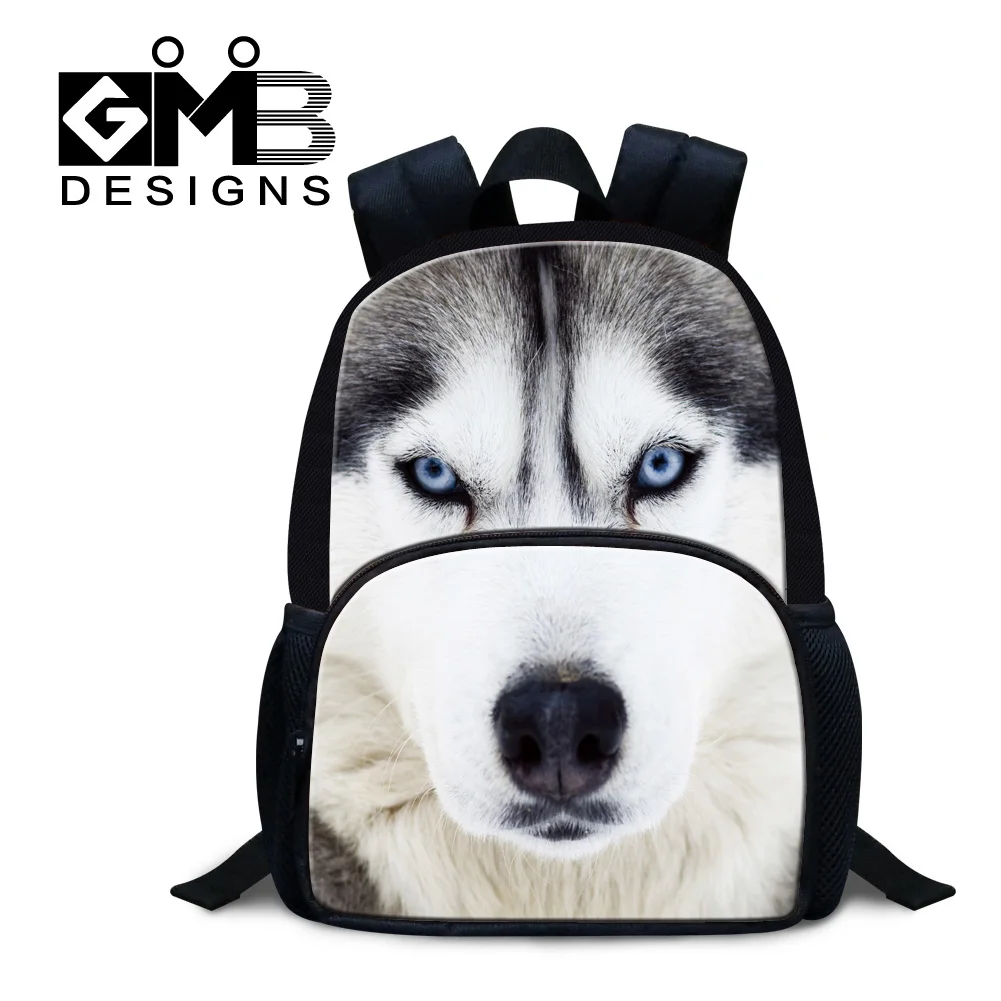 Dispalang children school backpacks cool wolf print felt backpack for