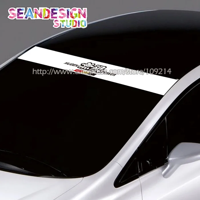 Для Honda Mugen тип питания B NSX FIT Accord S2000 CIVIC авто внедорожник наклейки водонепроницаемые наклейки на лобовое стекло QCPP - Название цвета: white
