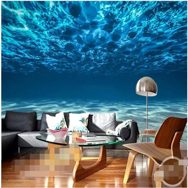 beibehang Charming Deep Sea painting Photo Wallpaper Ocean Scenery