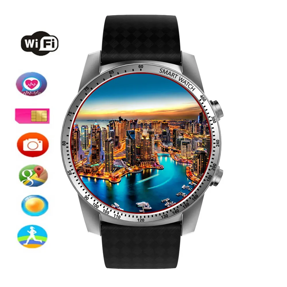 

Round Bluetooth Smart Watch Wrist Phone SIM 3G WIFI Touchscreen Smartwatch Call Heart Rate Monitor Pedometer for men's watch