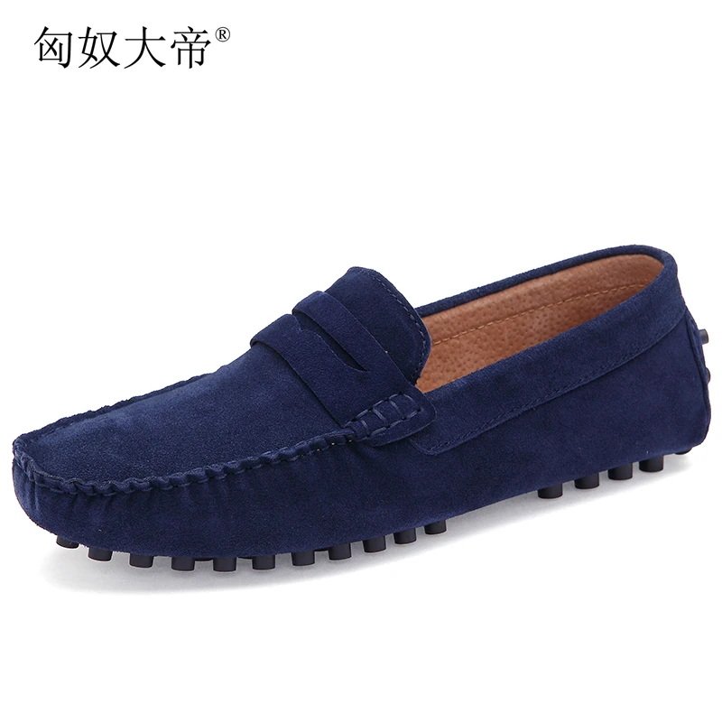 Fashion Leather&Suede Men Casual Shoes Brand Men Boat Shoes Slip On Leather Loafers Summer Men Flat Shoes 2018 Moccasins