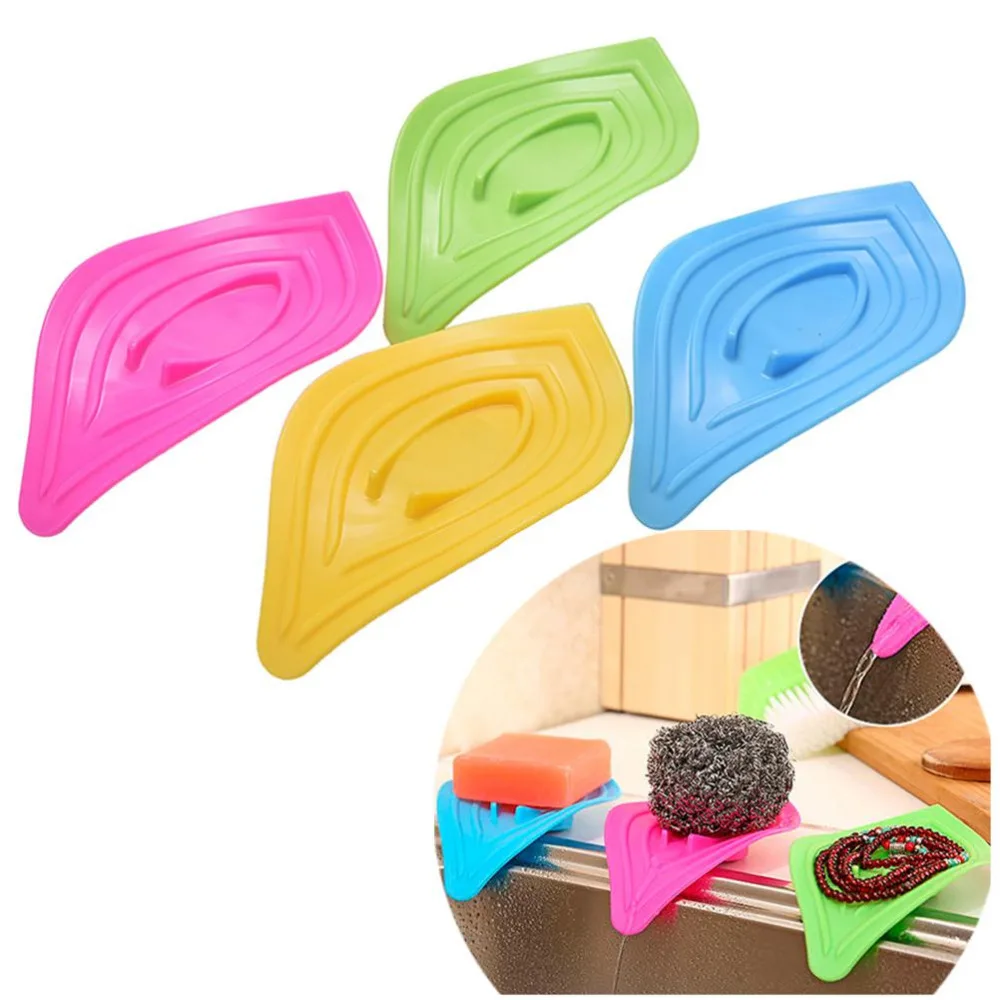 Leaves soap dishes holder multifunctional slip ring Holders kitchen sink sponge 1PCS 4 Colors