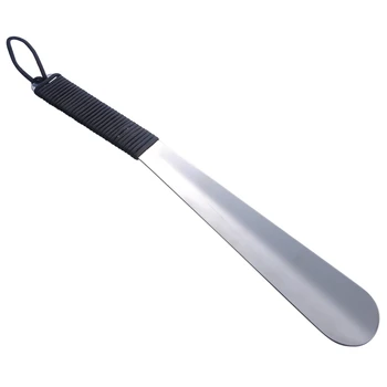 

FUNIQUE 38.5cmx4.8cm Stainless Steel High Glossy Durable Easy Handle Shoe Horn Spoon Metal Shoehorn Shoe Lifter Tool