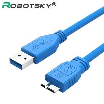 

Robotsky Fast Speed USB 3.0 Type A to Micro B Cable USB3.0 Data Sync Cord for External Hard Drive Disk HDD Samsung S5 Note3