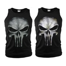 Каратель Череп Призрак жилеты Каратель Франк замок для мужчин Лето Фитнес Бодибилдинг черепа Майки Топы