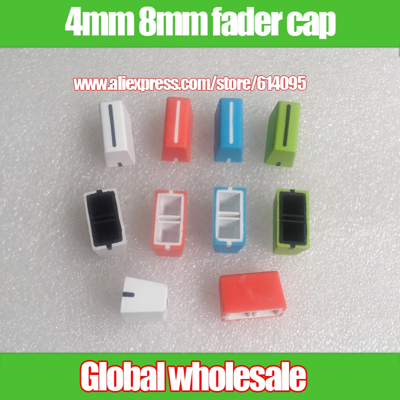 

4pcs RANE TTM-54 56 57 61 68 Sixty-Eight Fader Cap Straight Slide Potentiometer Cap / 22mm * 14mm Blue Green Orange White