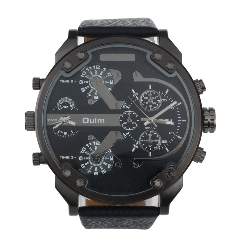 

Fashion watches Druable Luxury Military Army Dual Time Quartz Large Dial Wrist Sports Watch Men 12.31