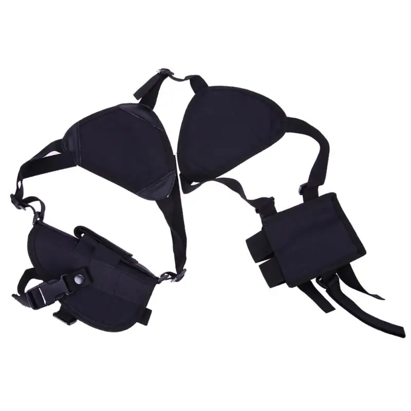 

Airsoft Tactical Military Double Pouch Hunting Combat Adjustable Nylon Gun Shoulder Holster Pouch Hand Gun Holster