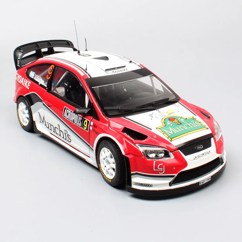 Малыш 1 18 Sunstar большой Ford RS WRC 2008 ралли Acropol Спортивные Гонки № 9 F. Villagra литье под давлением модель автомобиля масштаб игрушка в подарок