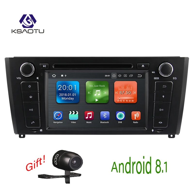 KSAOTU 7 &quotDAB + 4G Android 8 1 автомобильный DVD плеер SD GPS для BMW E81 хэтчбек E82 купе E88 кабриолет