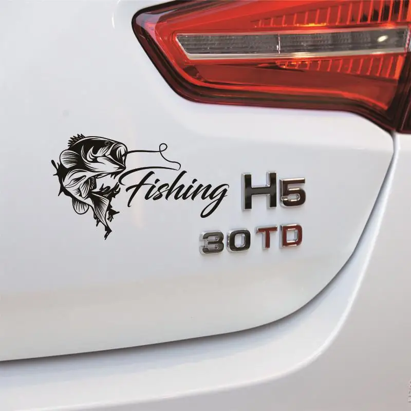 Fishing Sticker Logo Name clever Fish Decal Angling Posters Vinyl Wall Decals Pegatina Quadro Parede Decor Mural Fish Sticker 03