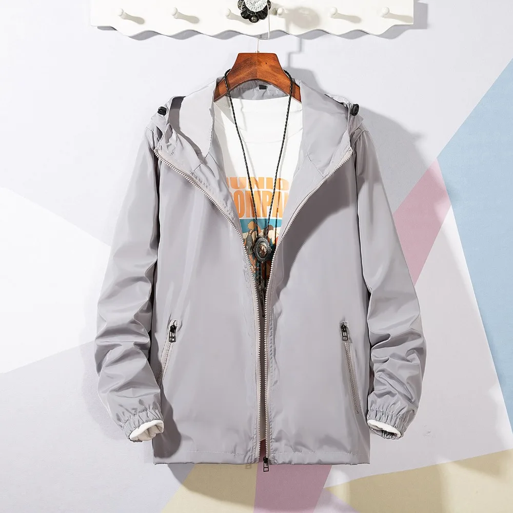 

Spring Autumn Dropshipping Young Men Jacket and Coats Clothing Windbreaker Fashion Mens Jeans Jacket Waterproof Plus Size S-7XL