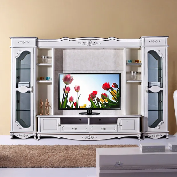 أثاث غرفة المعيشة الحديثة عالية خشبية lcd tv الوقوف 0316